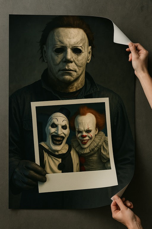 Michael Myers Poster Art The Clown Poster Pennywise Poster 18in x24in Halloween Poster