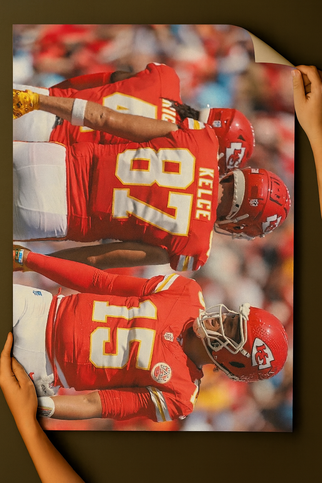 Kansas City Chiefs Patrick Mahomes And Travis Kelce Poster 16.5in x 20.5in