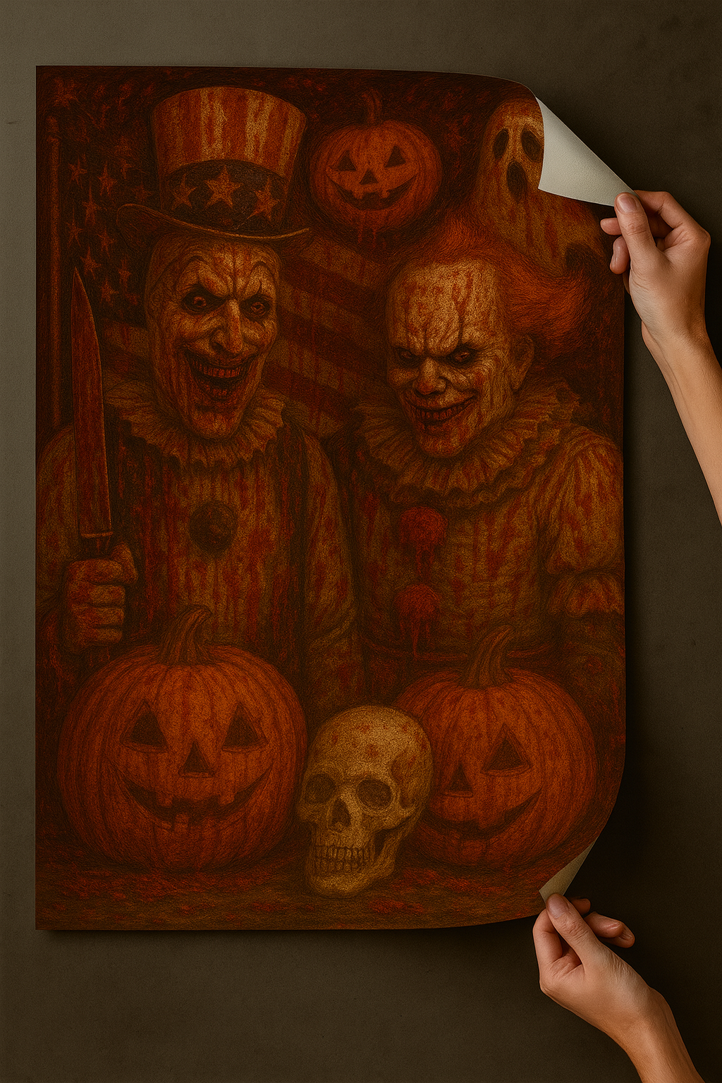 Scary Art The Clown Poster Pennywise Poster 18in x24in Halloween Poster