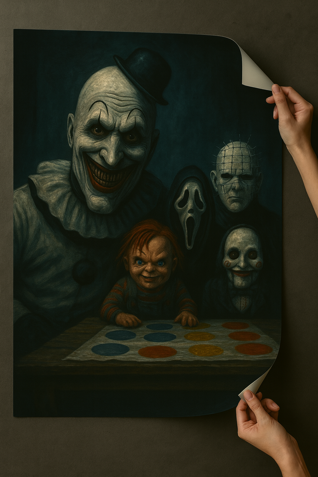 Art The Clown Poster Michael Myers Poster Pinhead Poster Chucky Poster 18in x24in Halloween Poster
