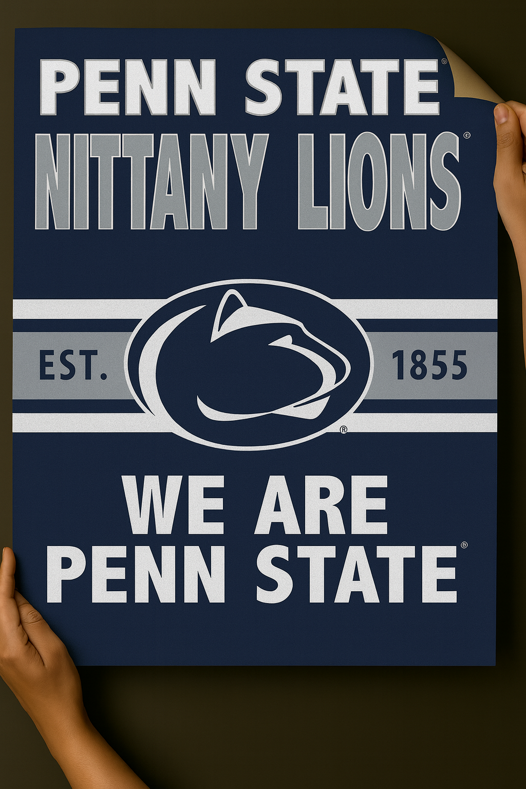 Penn State Nittany Lions Football Poster 2025 13in x 19in