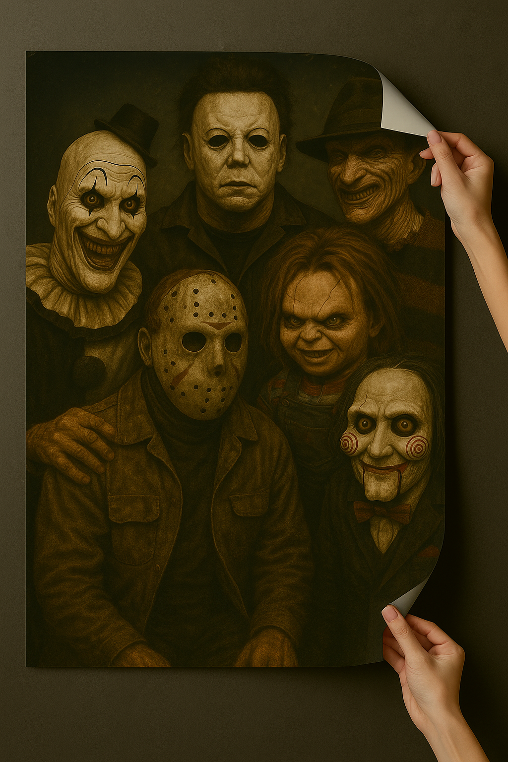 Art The Clown Poster Chucky Poster Michael Myers Poster 18in x24in Halloween Poster