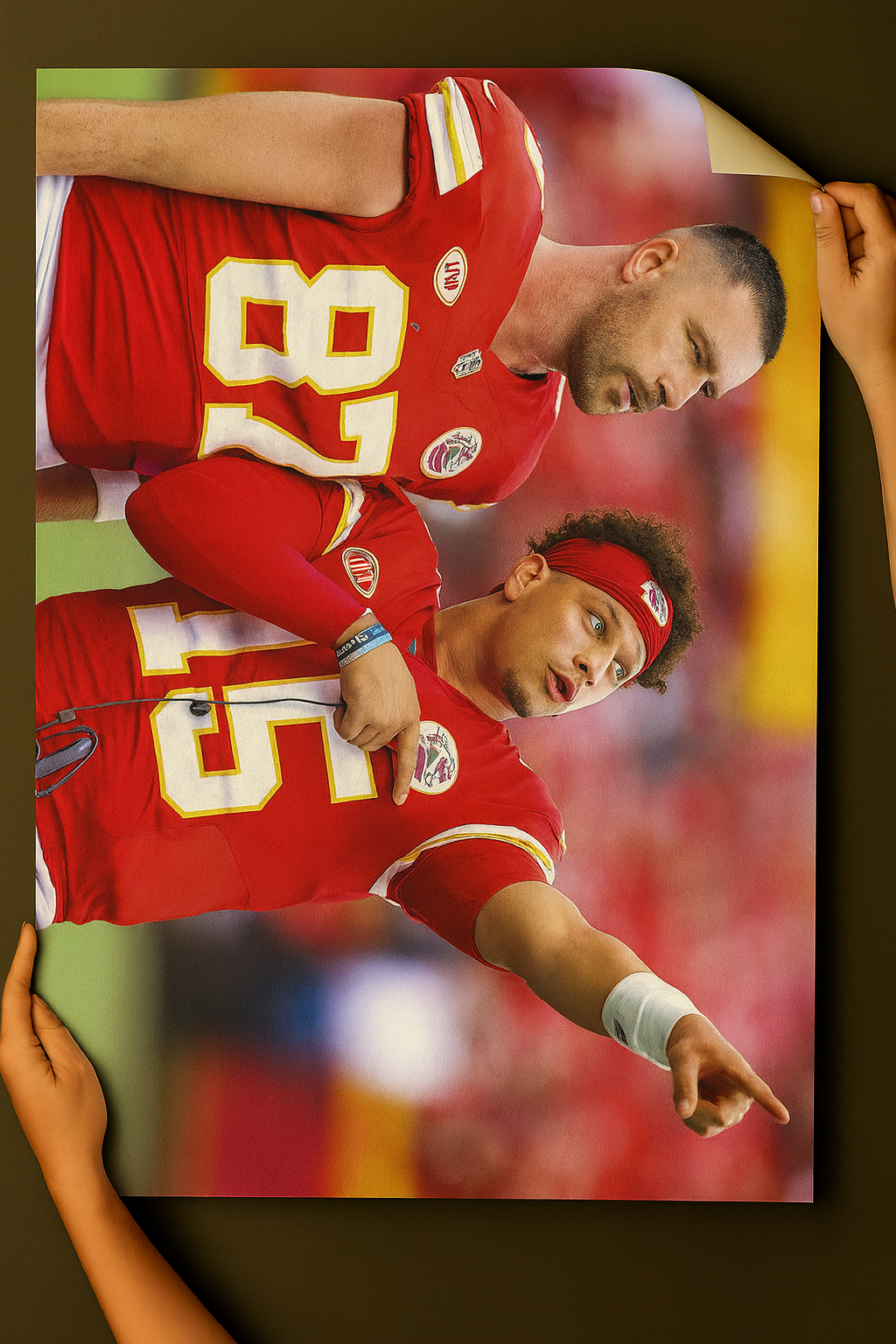 Kansas City Chiefs Patrick Mahomes And Travis Kelce Poster 16.5in x 20.5in Poster