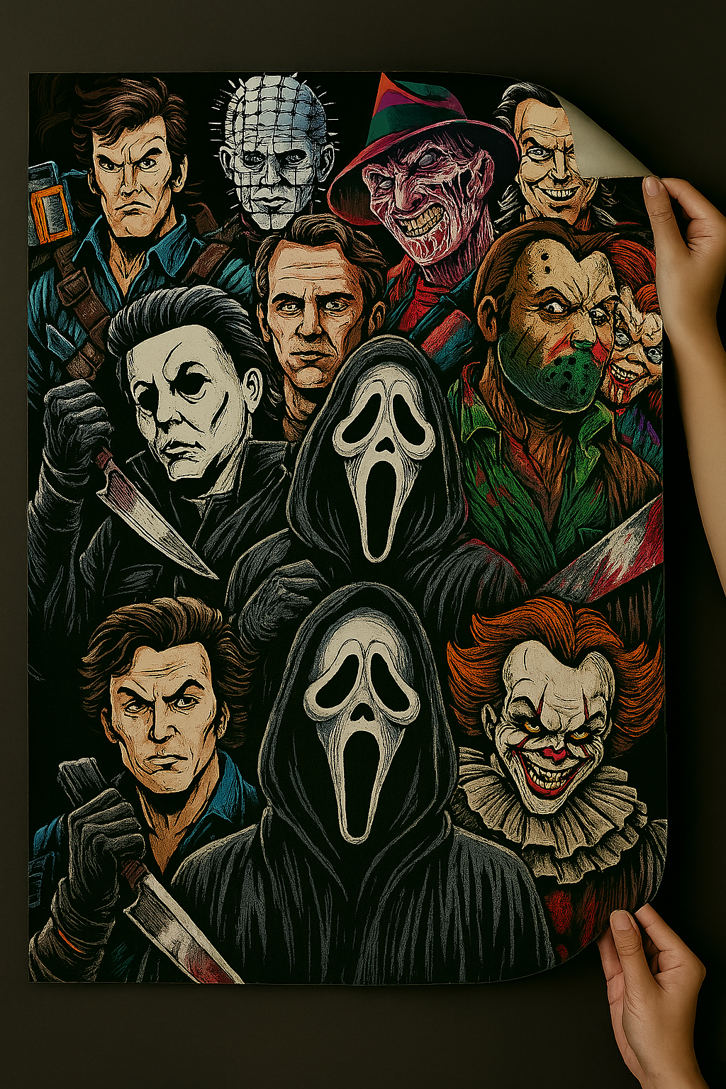 Michael Myers Poster Freddy Krueger Poster 18in x24in Halloween Poster