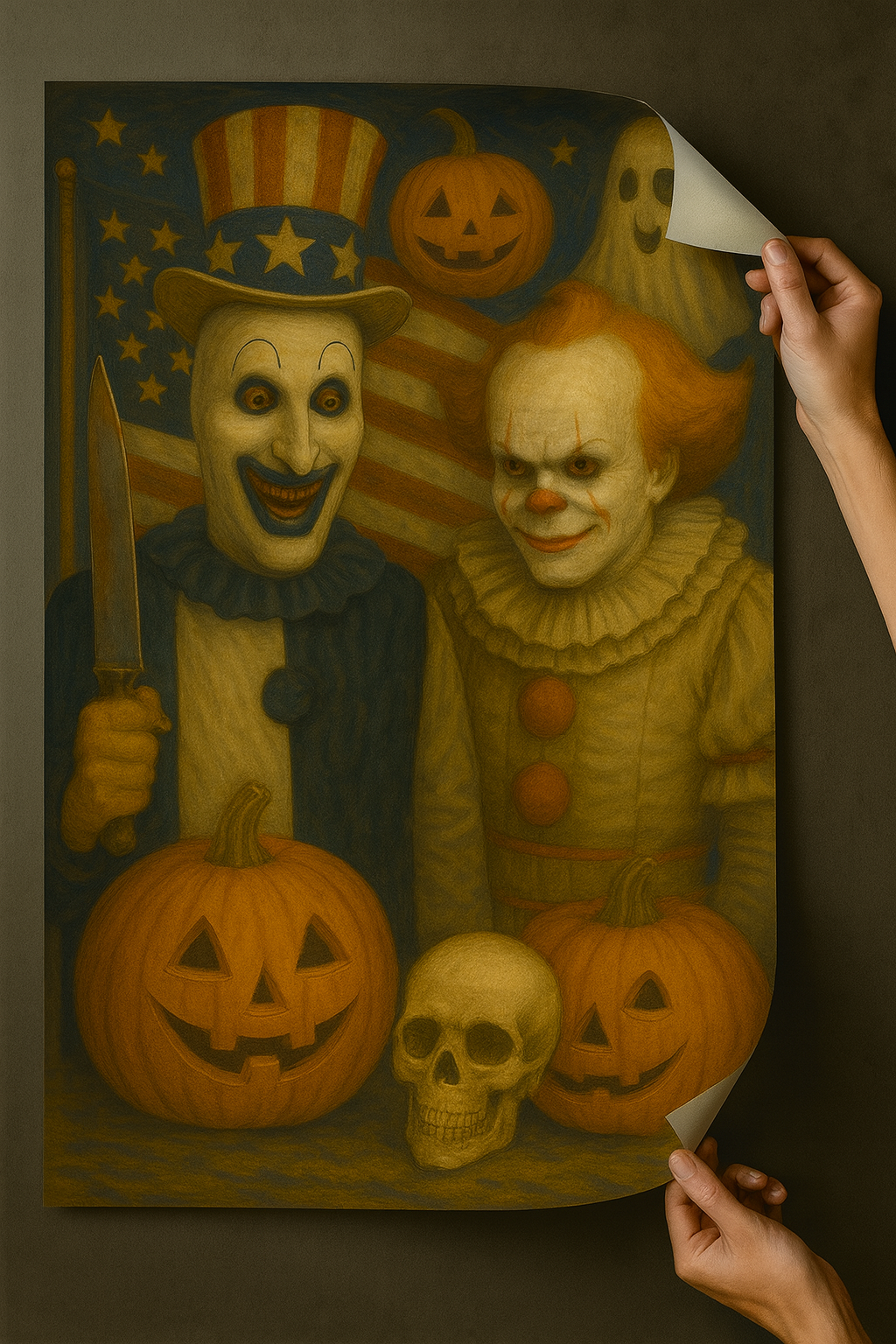 Funny Art The Clown Poster Pennywise Poster 18in x24in Halloween Poster