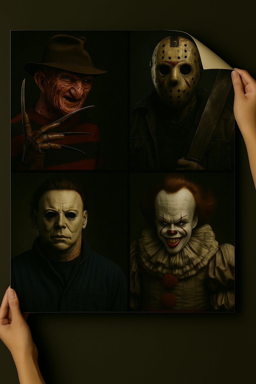 Freddy Krueger Poster Pennywise Poster 18in x24in Halloween Poster