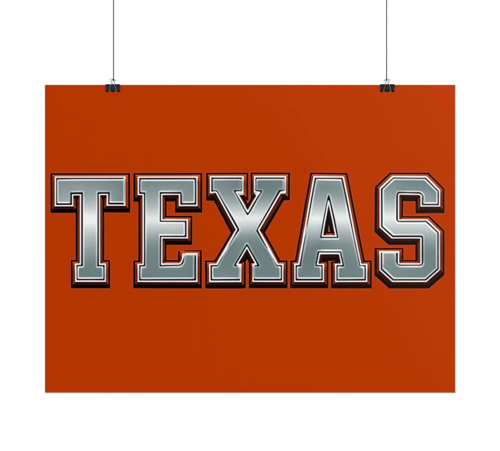 Texas Longhorns Football Poster 18x24in gloss finish