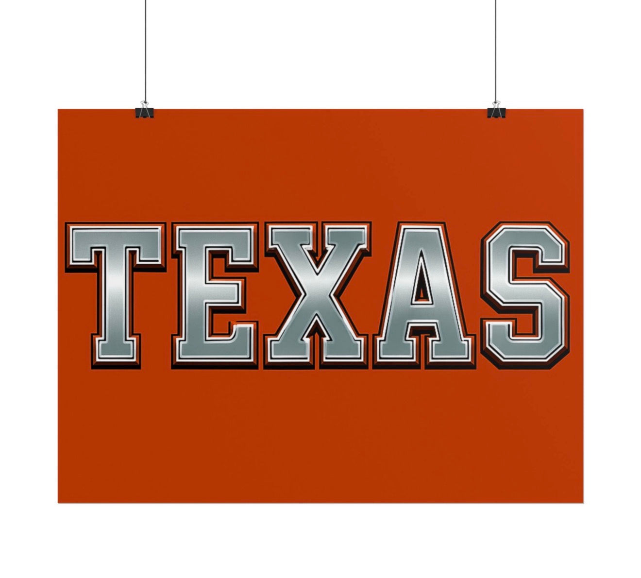 Texas Longhorns Football Poster 18x24in gloss finish