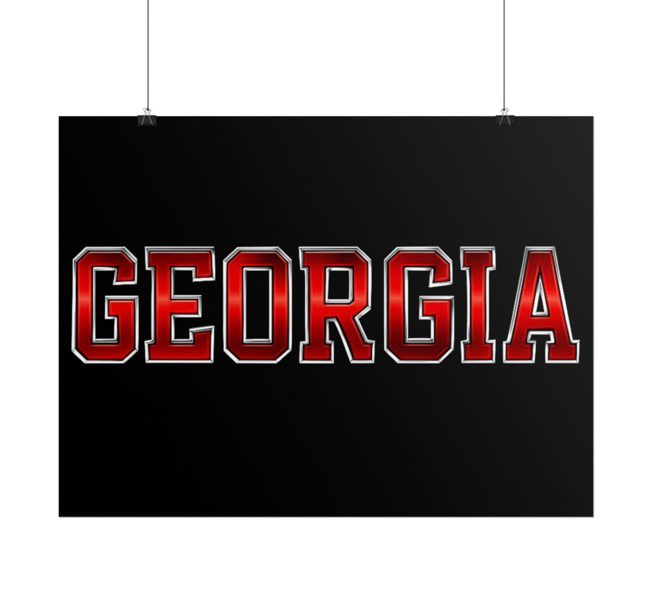 Georgia Bulldogs Football Poster 18x24in gloss finish