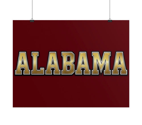 Alabama Crimson Tide Football Poster 18x24in gloss finish
