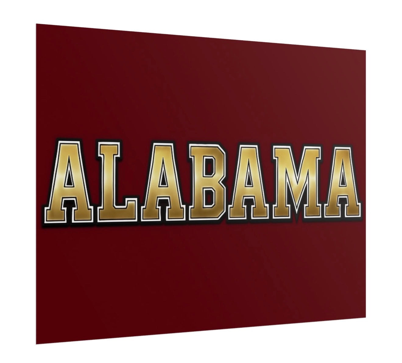 Alabama Crimson Tide Football Poster 18x24in gloss finish
