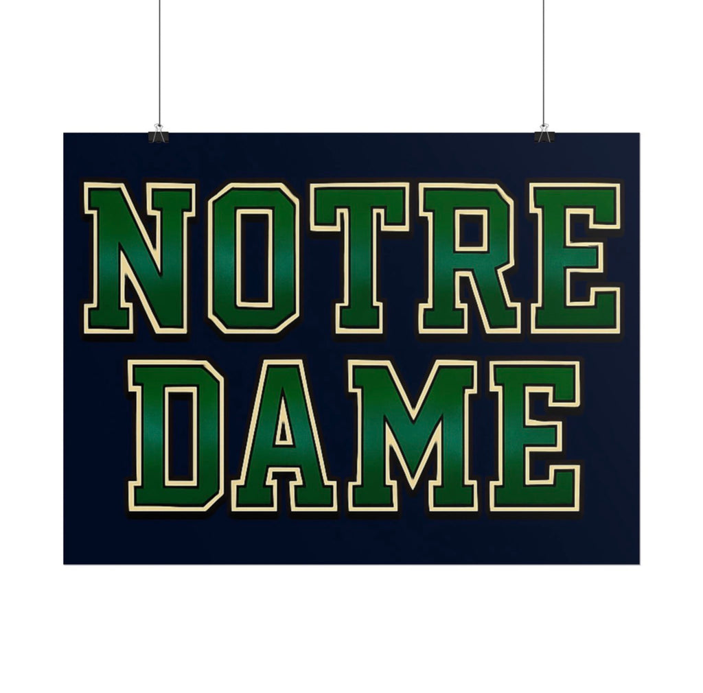 Notre Dame Fighting Irish Football Poster 18x24in gloss finish