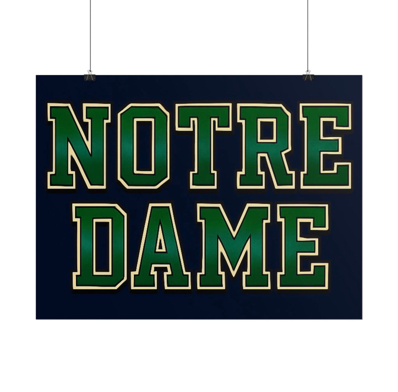 Notre Dame Fighting Irish Football Poster 18x24in gloss finish