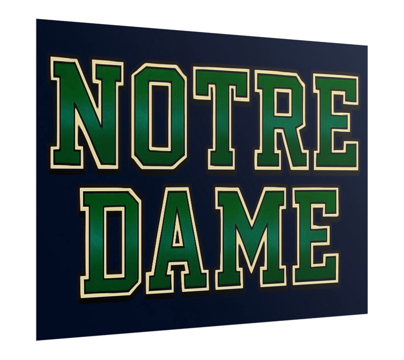 Notre Dame Fighting Irish Football Poster 18x24in gloss finish