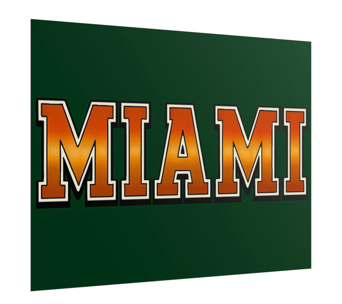 Miami Hurricane Football Poster 18x24in gloss finish