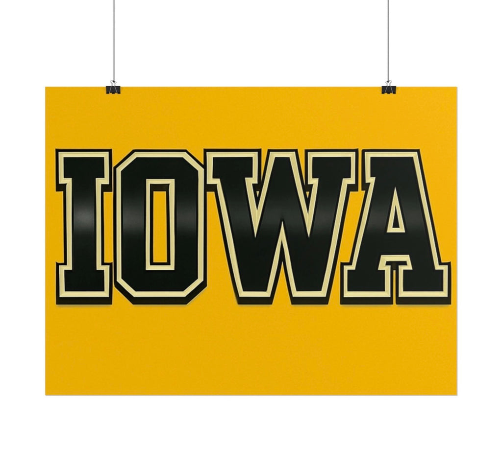 Iowa Hawkeyes Football Poster 18x24in gloss finish
