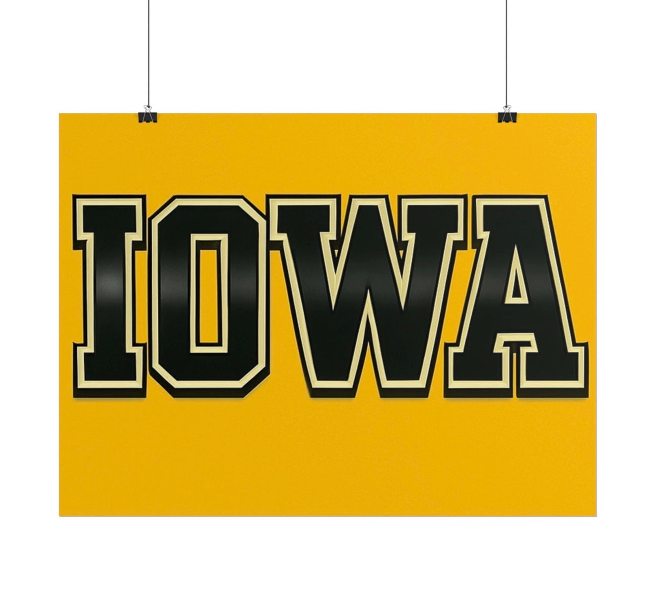 Iowa Hawkeyes Football Poster 18x24in gloss finish