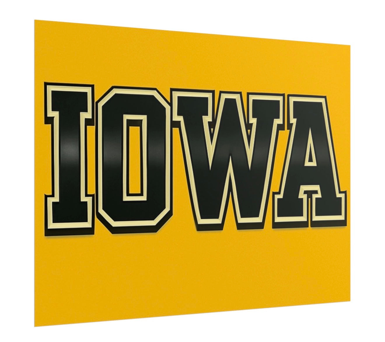 Iowa Hawkeyes Football Poster 18x24in gloss finish