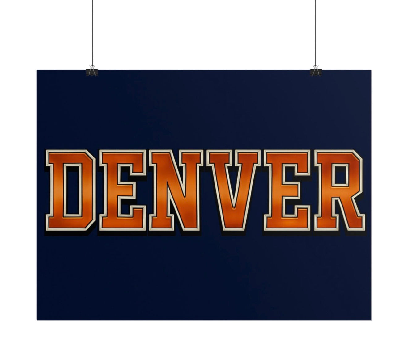 Denver Broncos Football Poster 18x24in gloss finish
