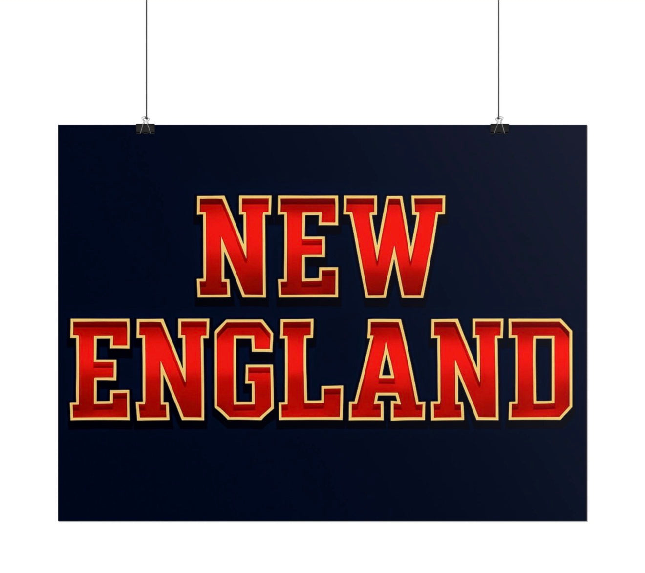 New England Patriots Football Poster 18x24in gloss finish
