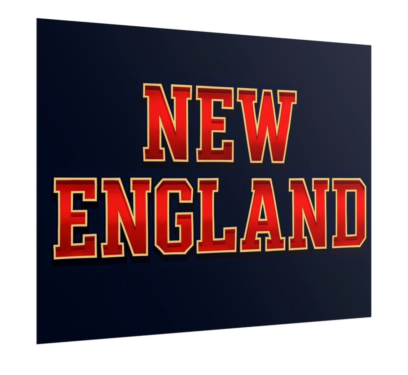 New England Patriots Football Poster 18x24in gloss finish