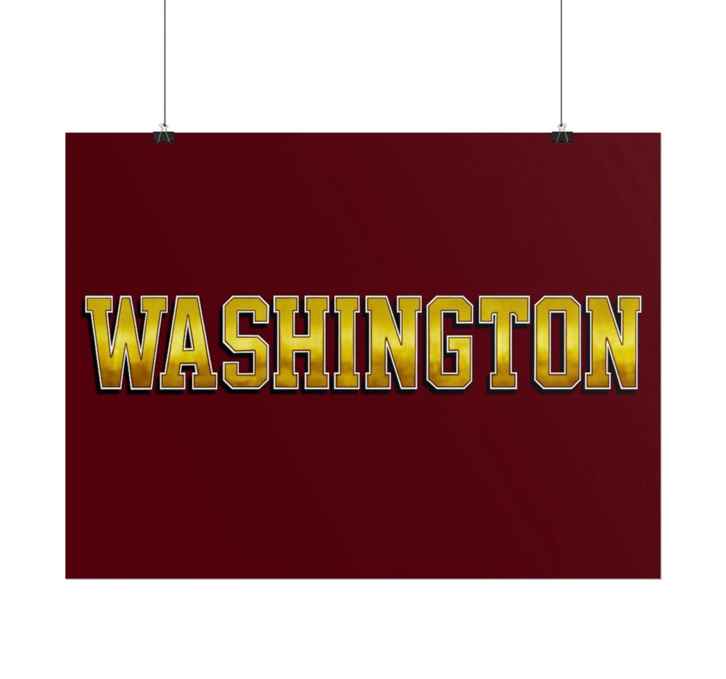 Washington Commanders Football Poster 18x24in gloss finish