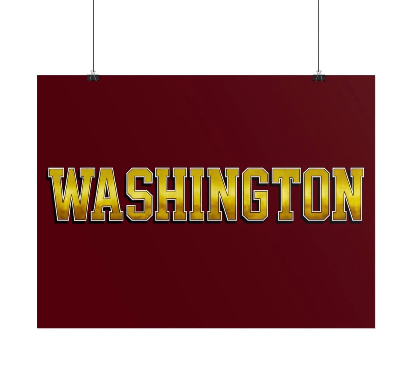 Washington Commanders Football Poster 18x24in gloss finish