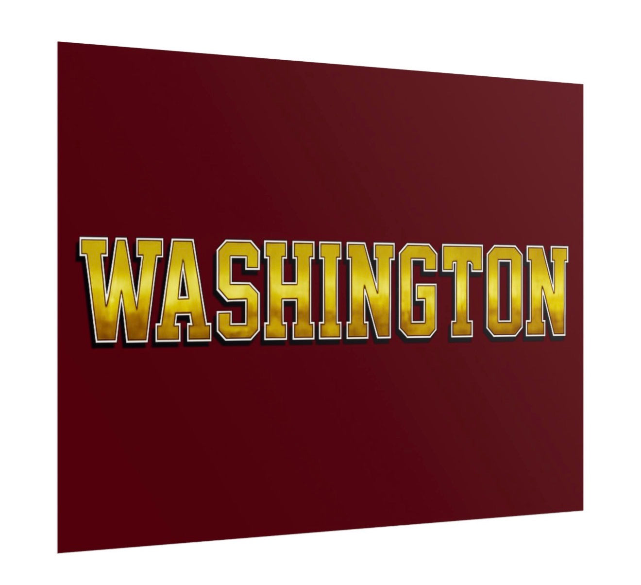 Washington Commanders Football Poster 18x24in gloss finish