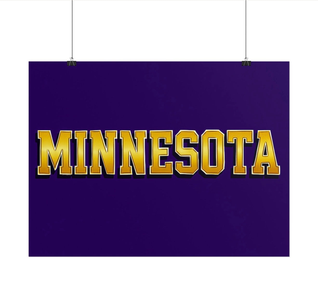 Minnesota Vikings Football Poster 18x24in gloss finish