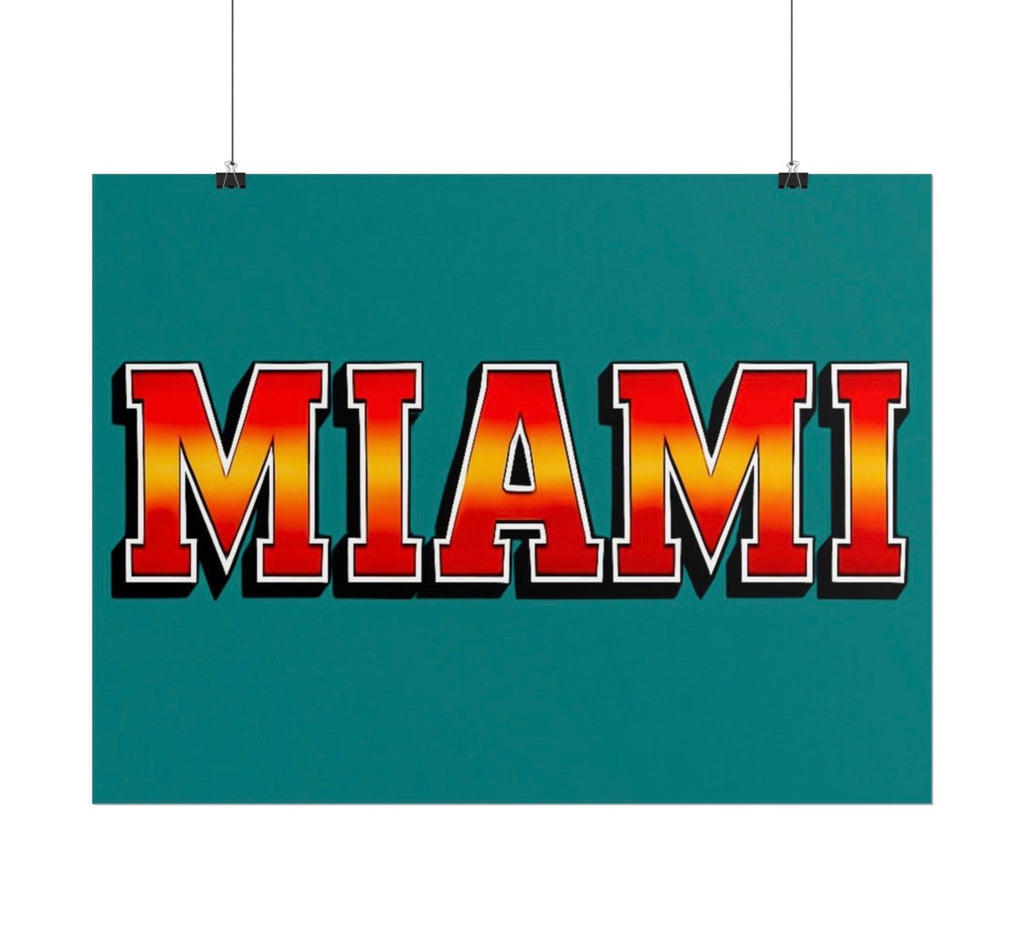 Miami Dolphins Football Poster 18x24in