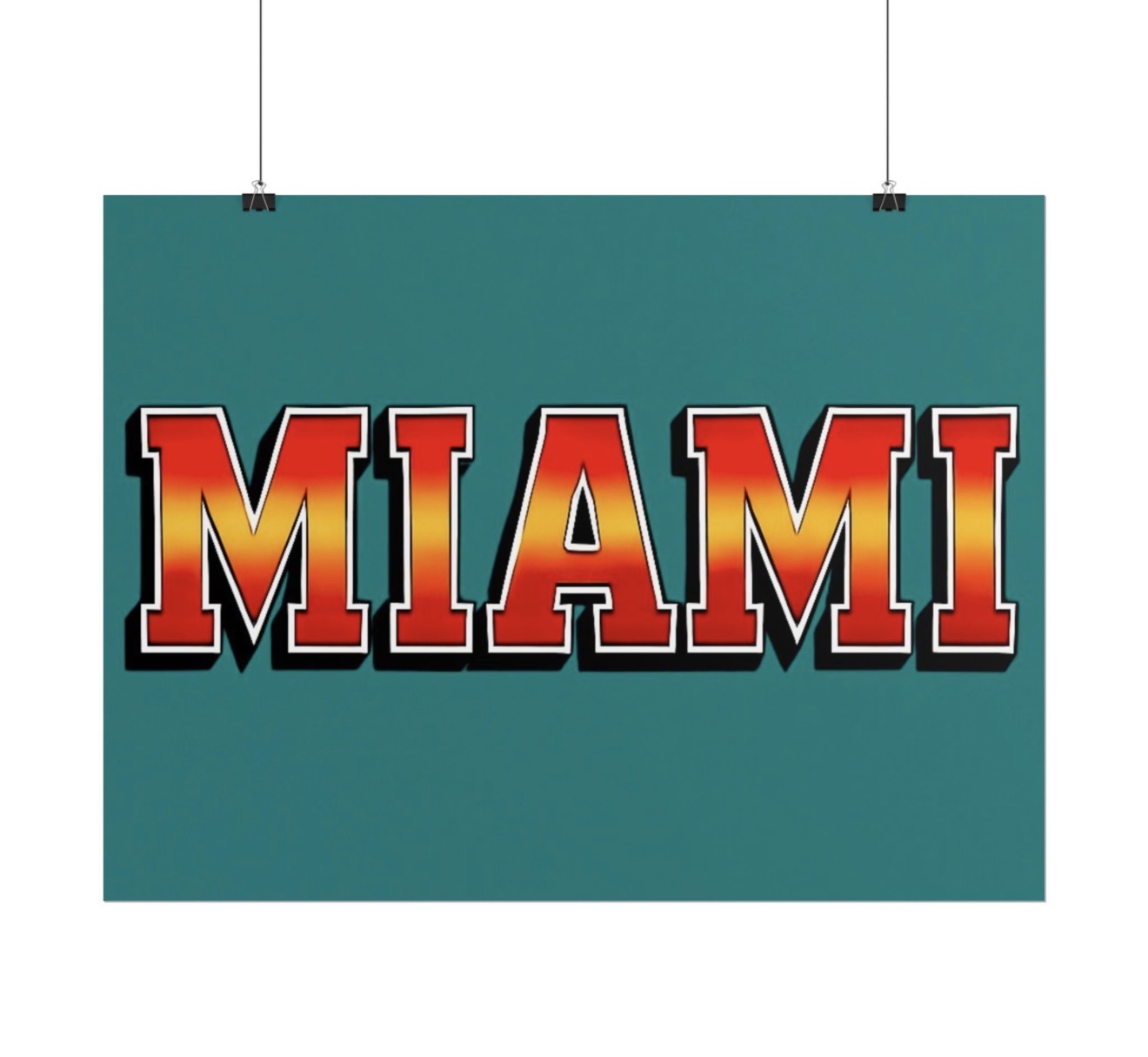 Miami Dolphins Football Poster 18x24in