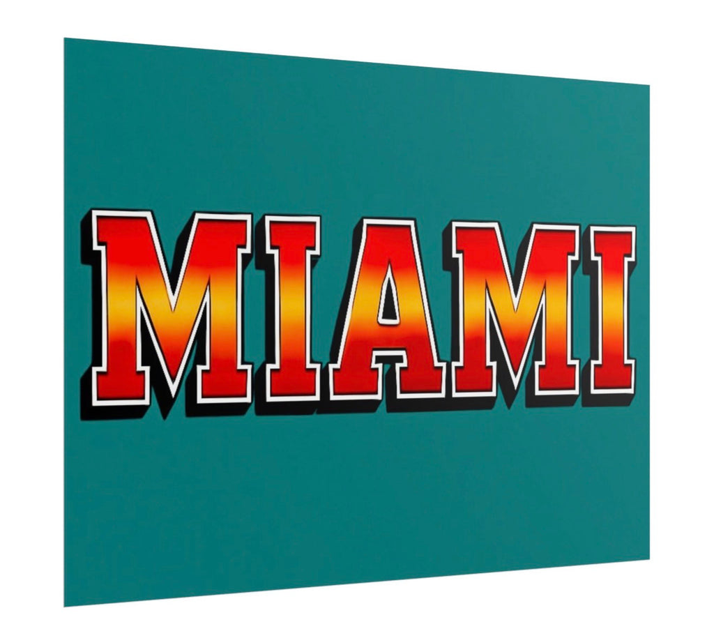 Miami Dolphins Football Poster 18x24in