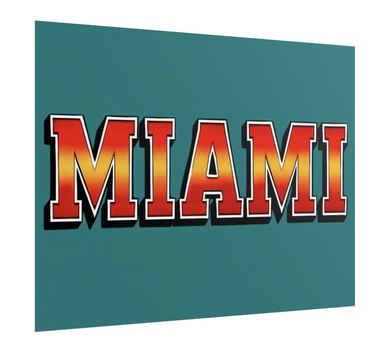 Miami Dolphins Football Poster 18x24in
