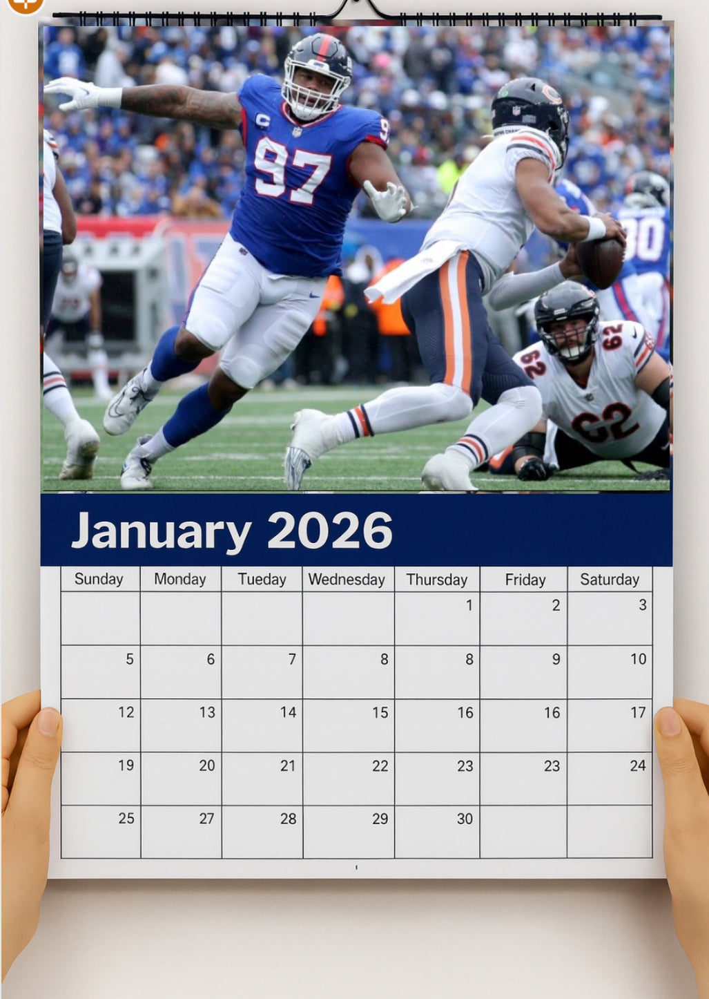 New York Giants 2026 Calendar And Football Schedule