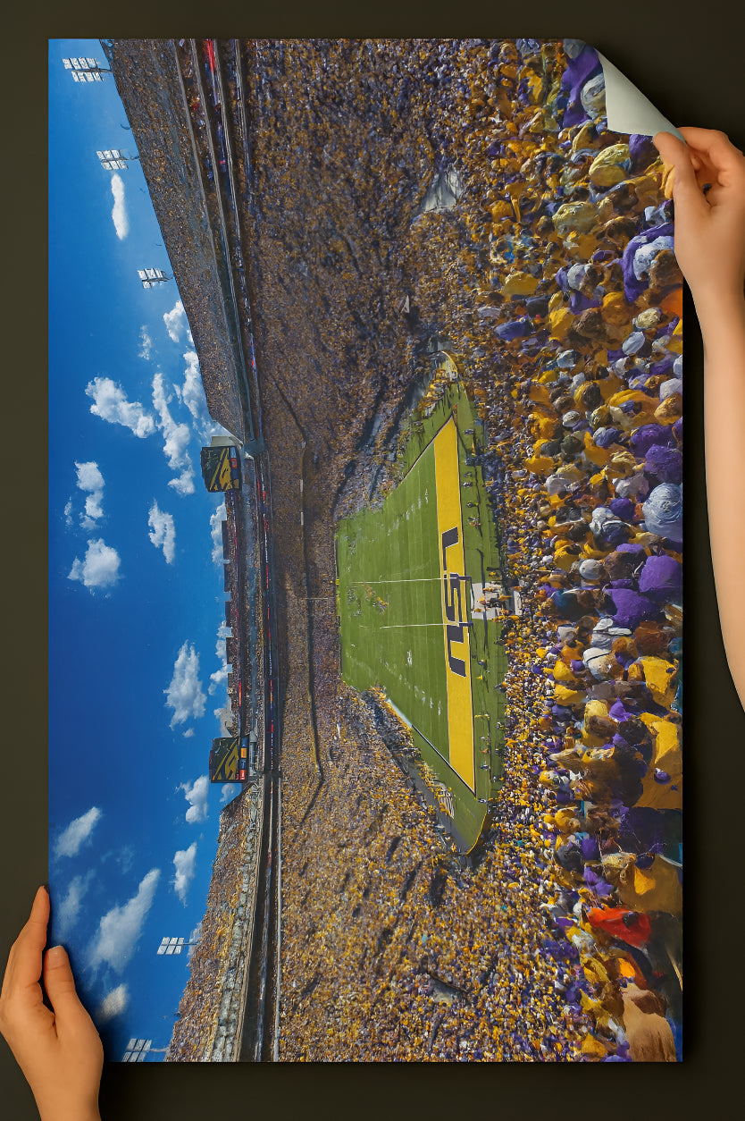 LSU Tigers Stadium Poster 13in x 19in