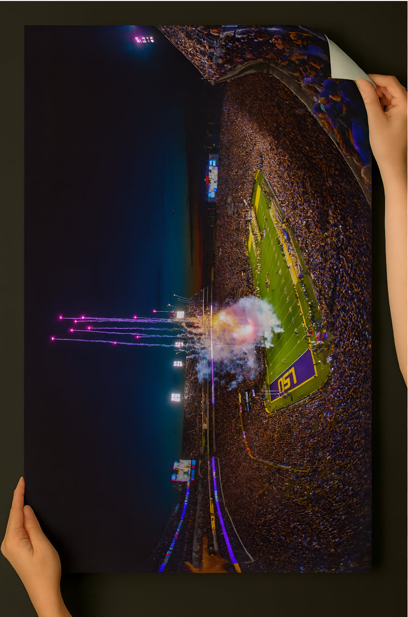 LSU Tigers Stadium Poster 13in x 19in