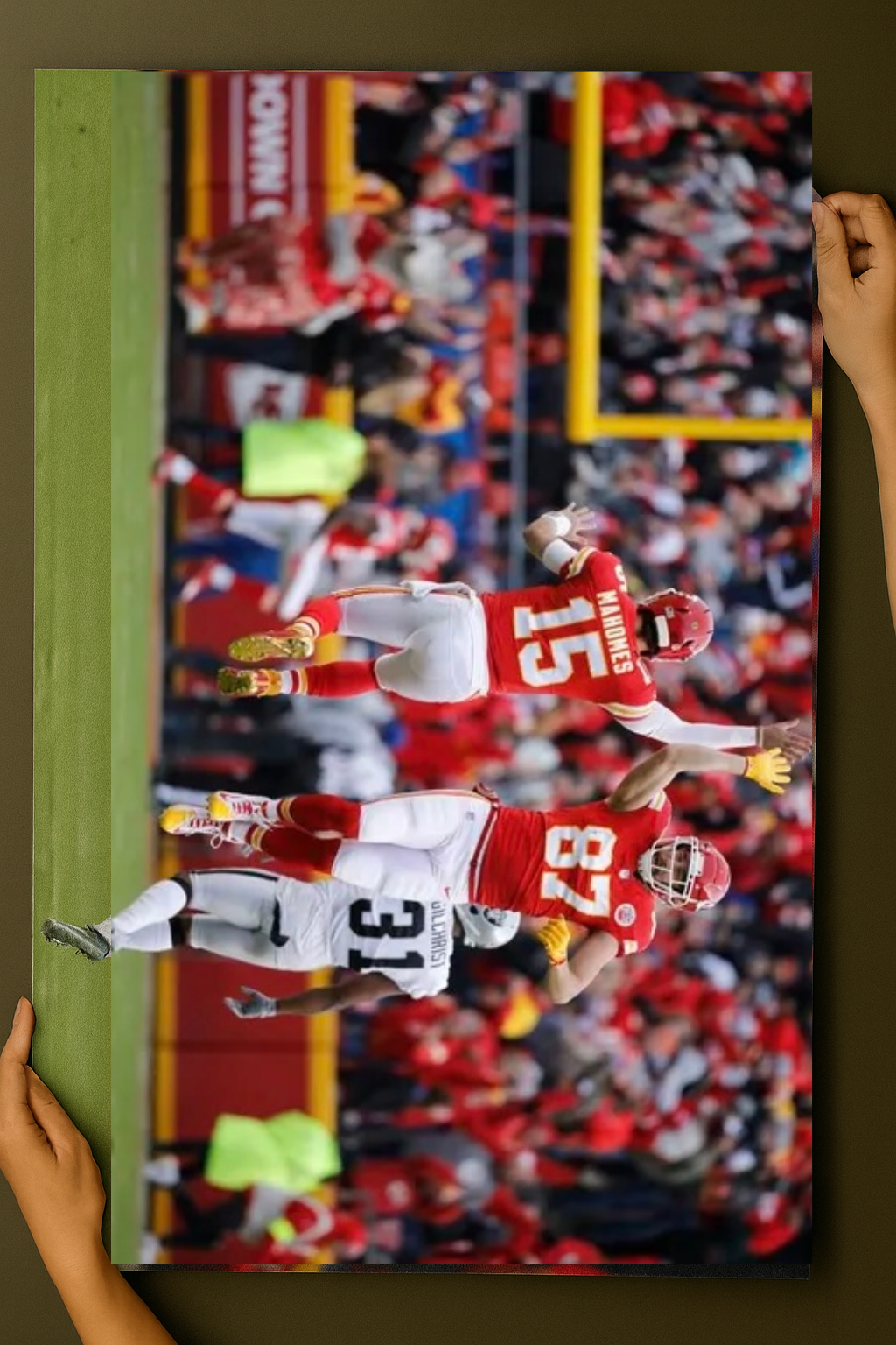 Kansas City Chiefs Travis Kelce Patrick Mahomes Poster 16.5in x 20.5in